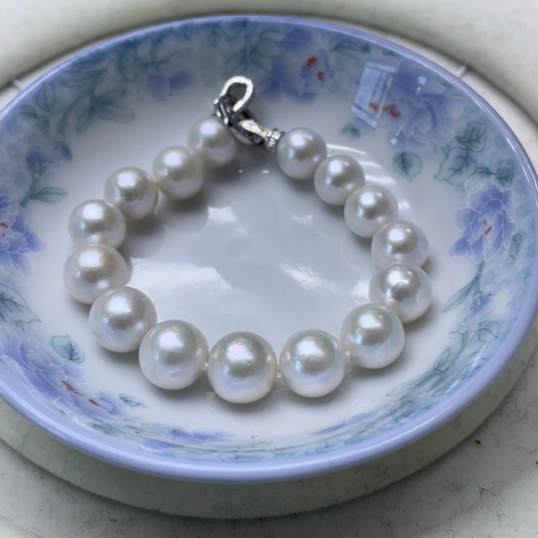 淡水珍珠银S925镶嵌手链