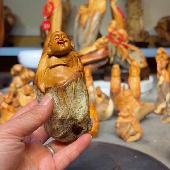 柏木太行崖柏弥勒佛