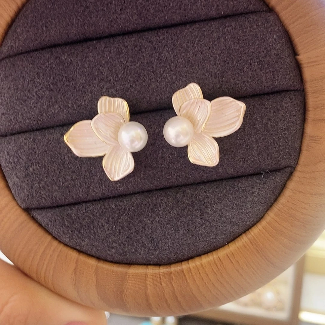 耳饰淡水珍珠合金