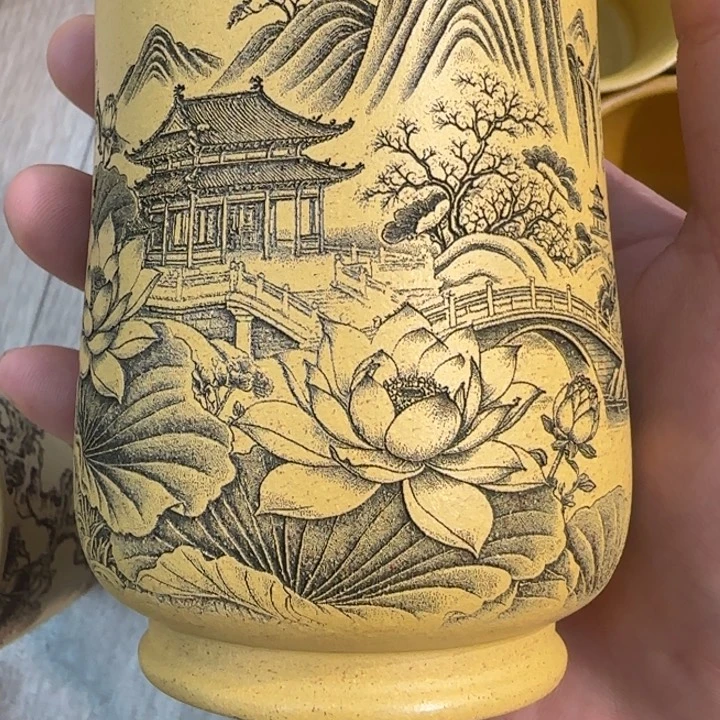 茶杯紫砂自**心全手工制作工艺