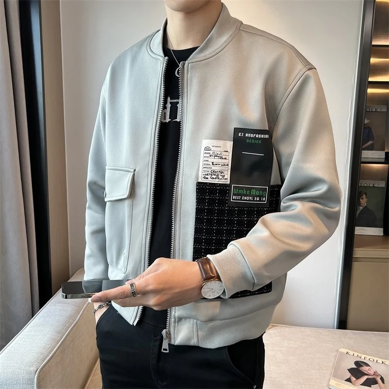 店主风春季新款复古休闲宽松外套百搭潮流夹克痞帅男士大学生