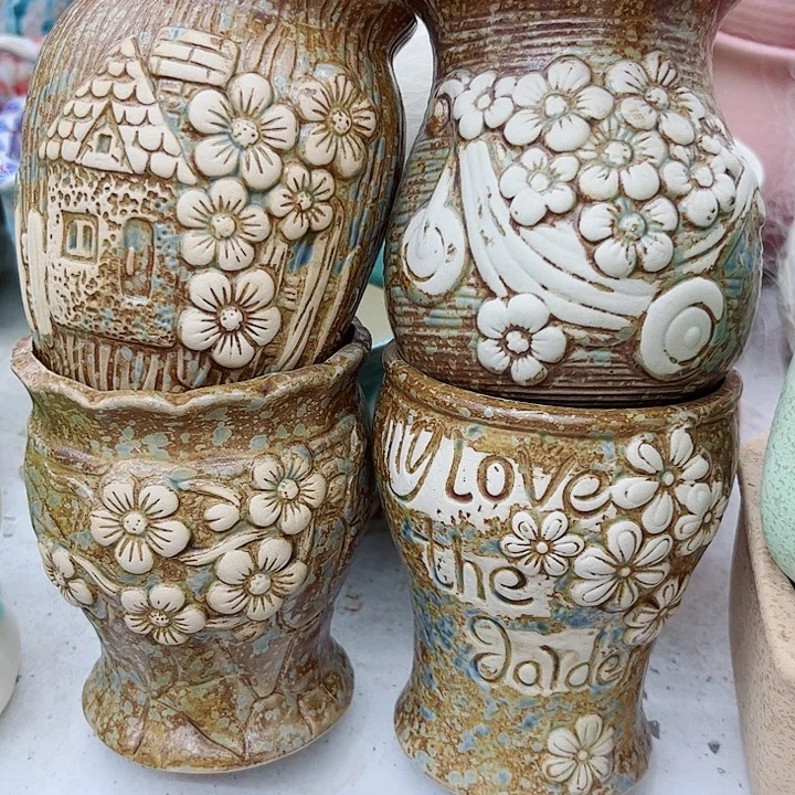 多肉绿植陶瓷花盆9.9包邮，有孔