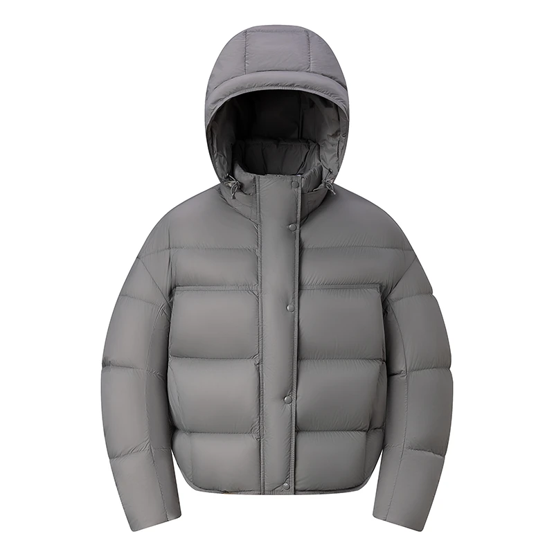 韩系简约通勤2025新款时尚短款90鸭绒羽绒服