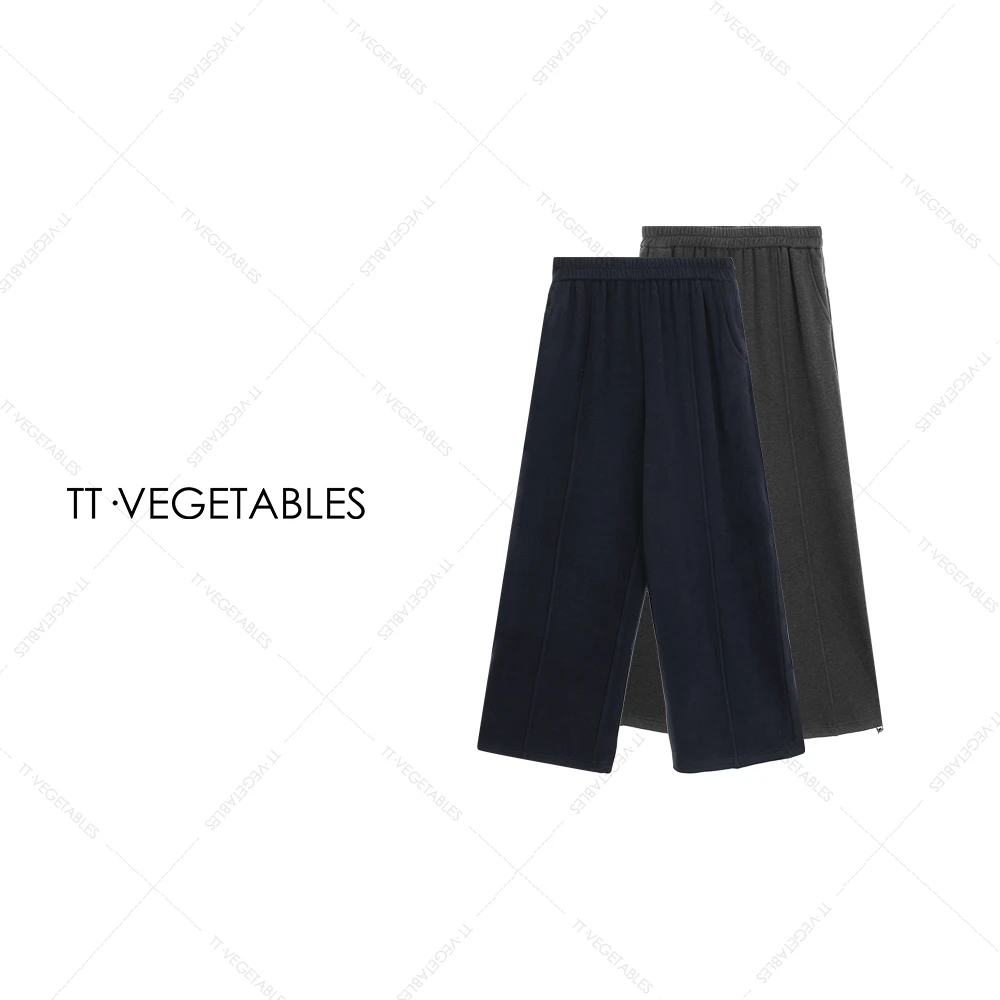 噢芬/小个子【夜舞】新款休闲裤 高腰阔腿裤垂坠感直筒裤长裤521719