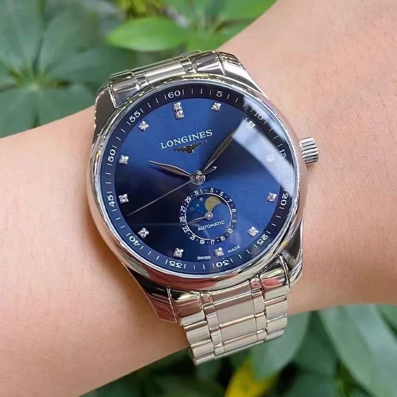 99新 Longines/浪琴 名匠蓝盘钻刻/气质/L2.919.4.97.6/42mm