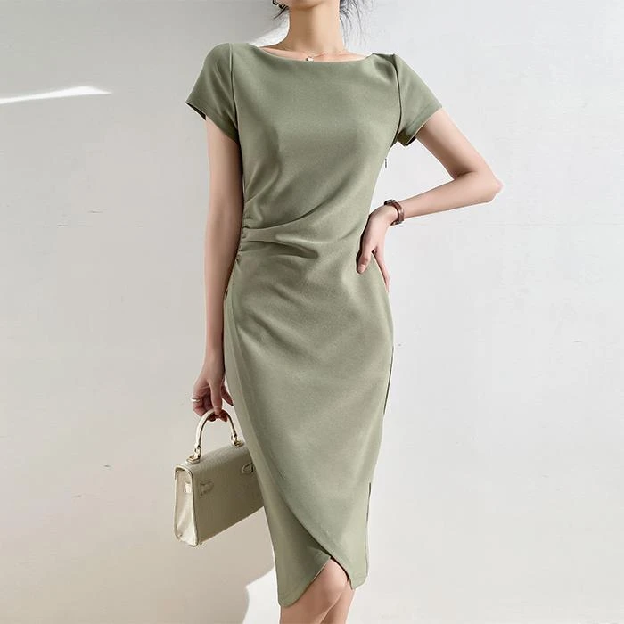 THEORY ERROR连衣裙女夏2025年新款法式小众设计感气质收腰不规则