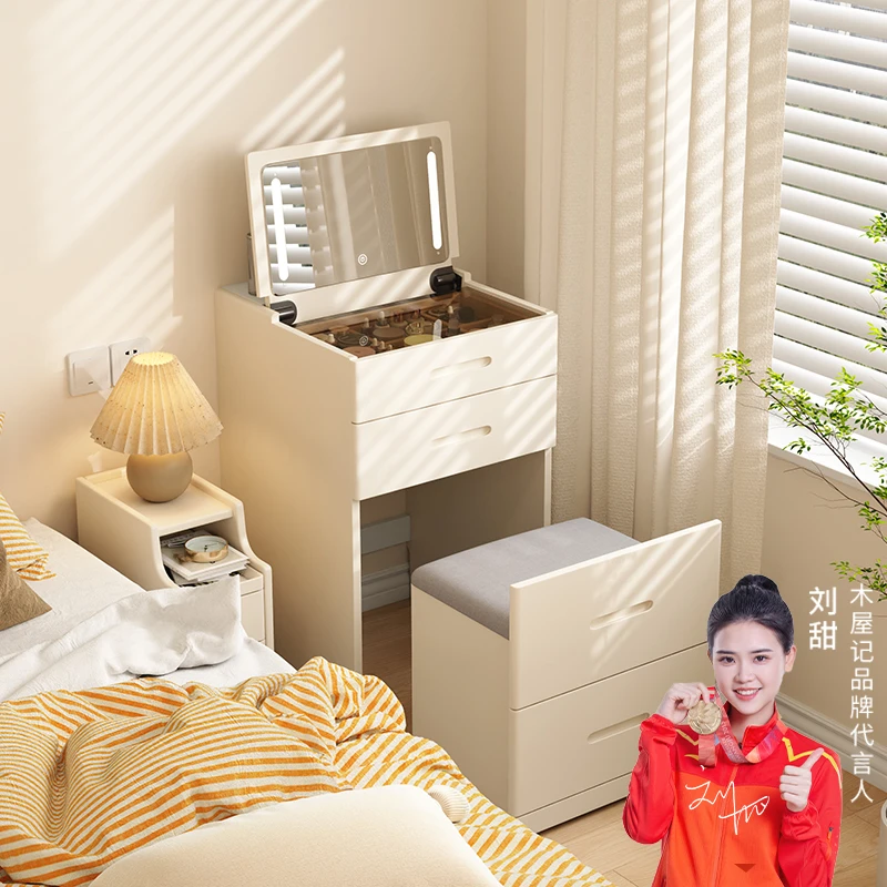 木屋记实木化妆桌小户型梳妆桌床头柜化妆台斗柜梳妆柜卧室梳妆台商品图