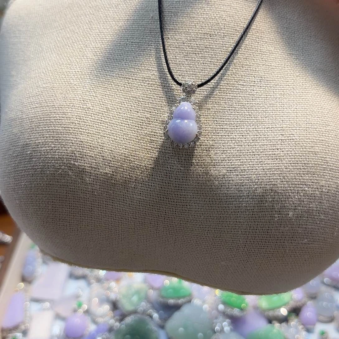 翡翠银S925镶嵌吊坠(不含链)