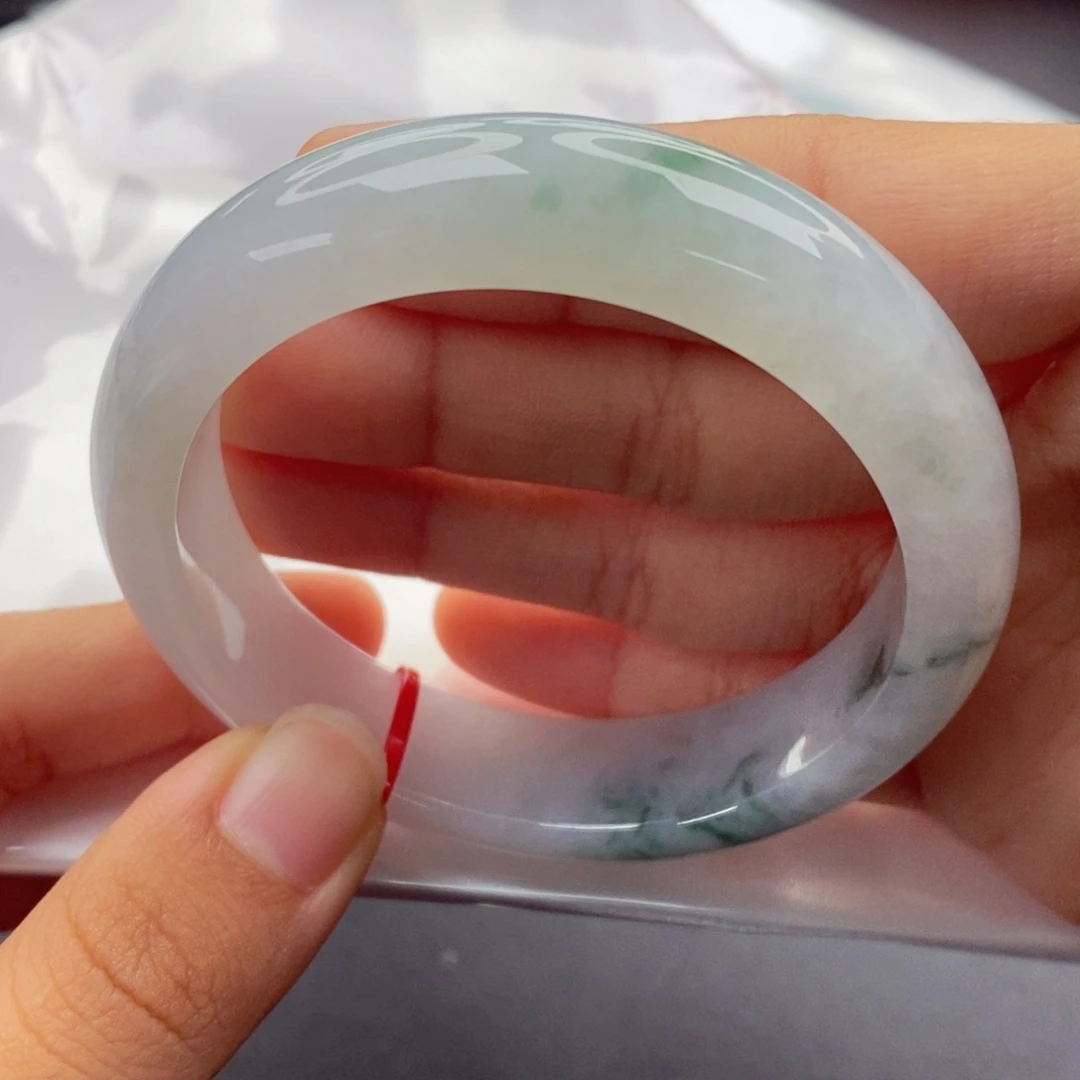 翡翠手镯未镶嵌5455正圈