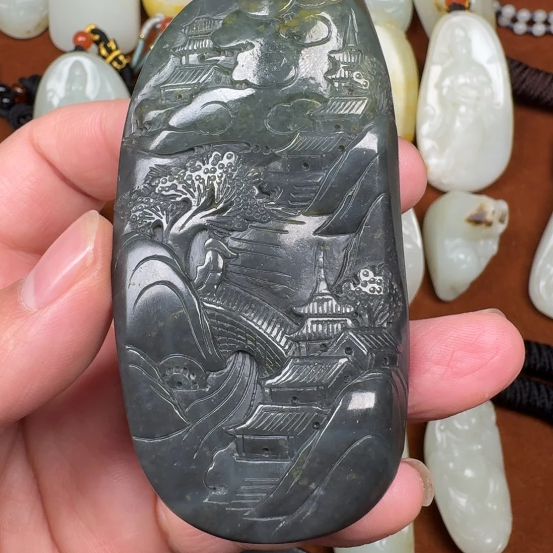 和田玉未镶嵌颈饰