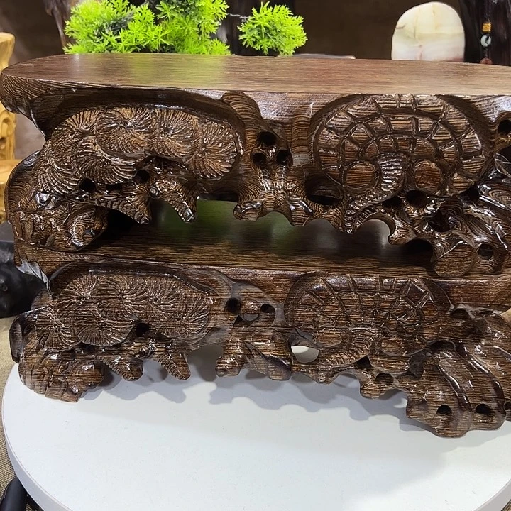 木鸡翅木拱形底座两个尺寸33*12*10