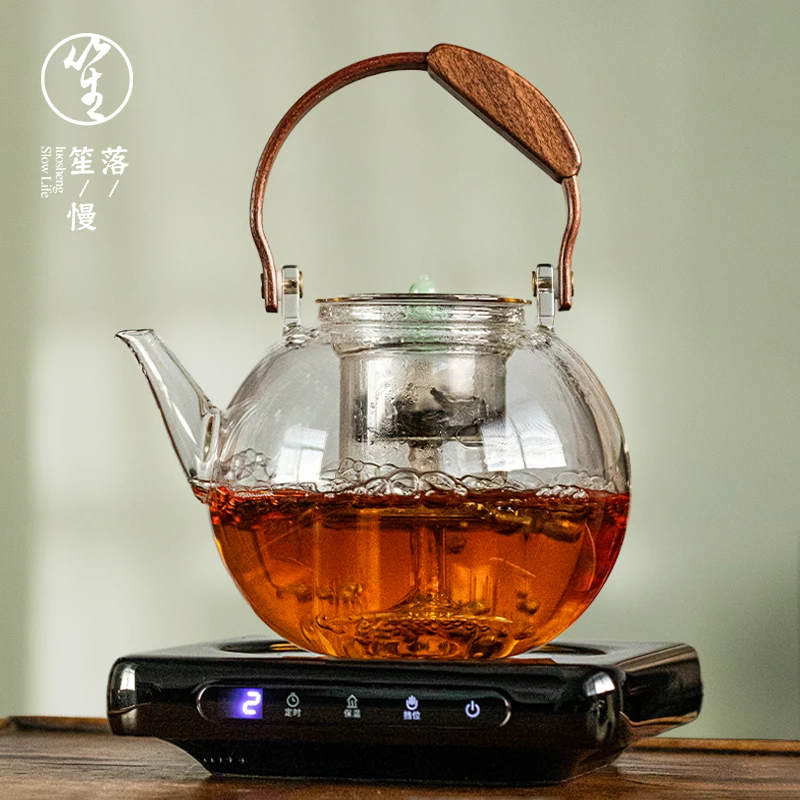 【闻尽专属】落笙玻璃围炉蒸煮茶壶器2024新款泡茶专家用烧水单壶