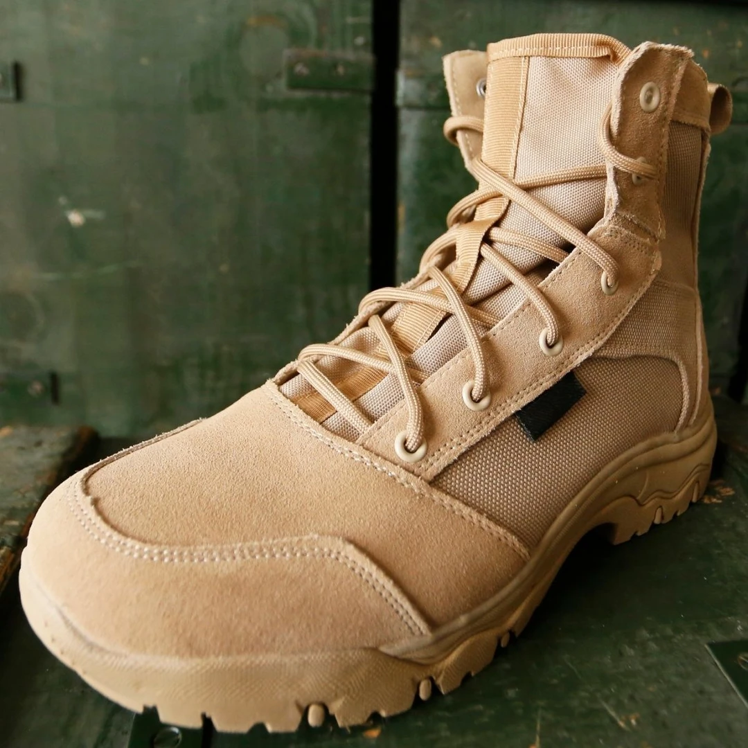 夏季超轻透气作战靴高帮户外战术轻便徒步鞋沙漠靴登山鞋爬山防沙
