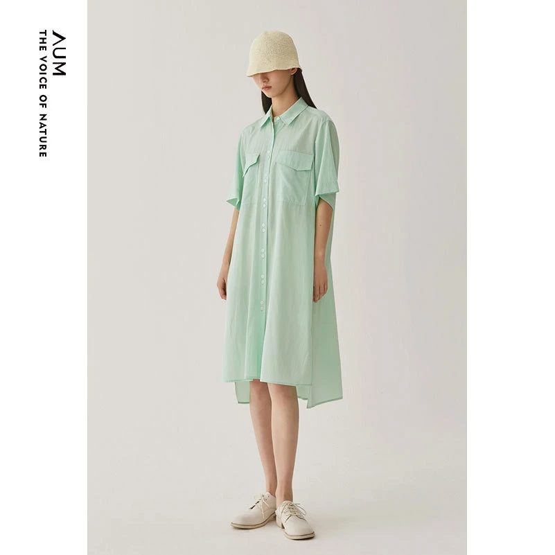 【妍妍精选】AUM/噢姆休闲气质衬衫式连衣裙M1BW24119