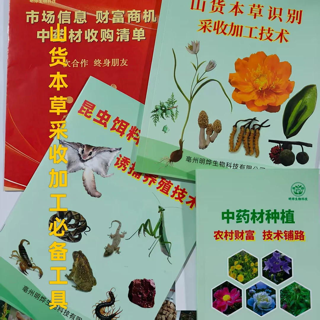 【四本一套】收购，加工，种植，诱捕，饵料配方/本草，山货收购必备图文