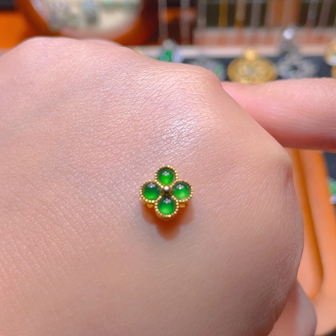 翡翠银S925镶嵌吊坠(不含链)