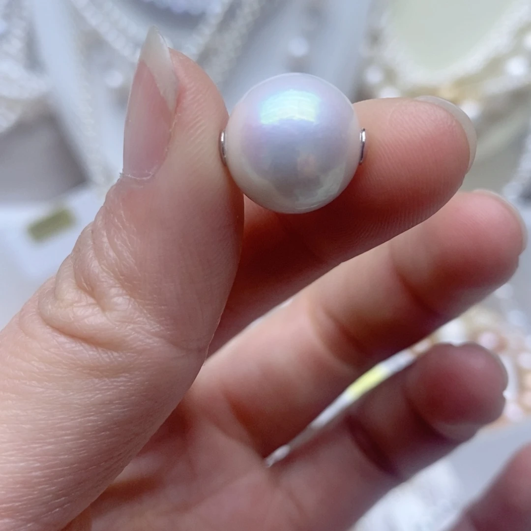 银S925镶嵌吊坠淡水珍珠