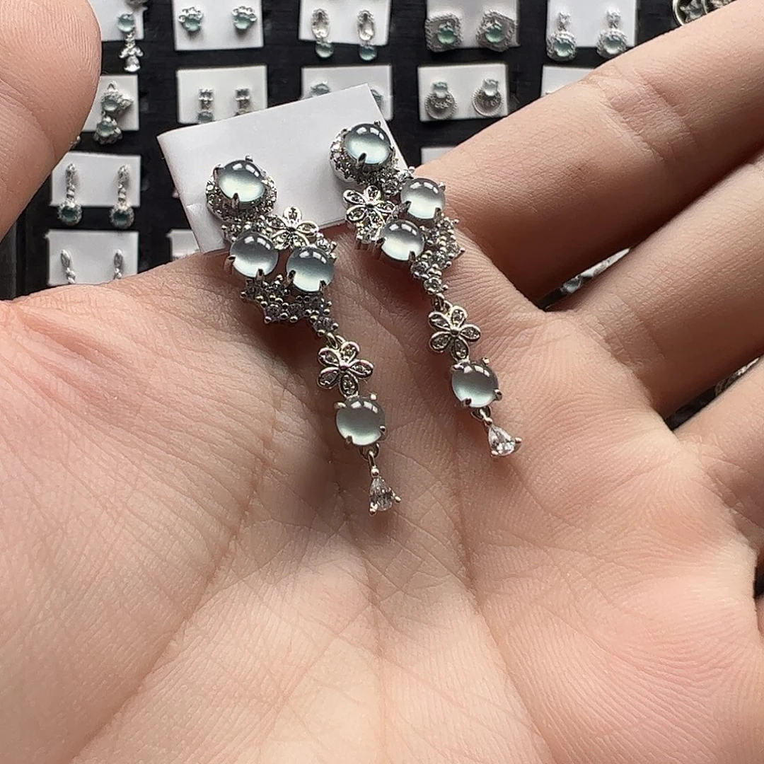 翡翠银S925镶嵌手链