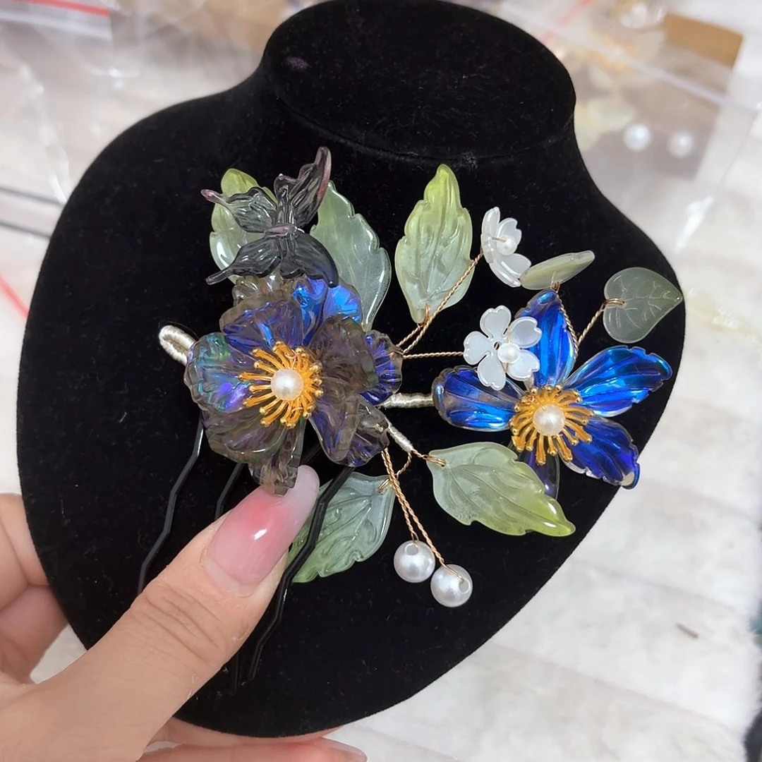 铁合金仿水晶古风琉璃发簪秒杀