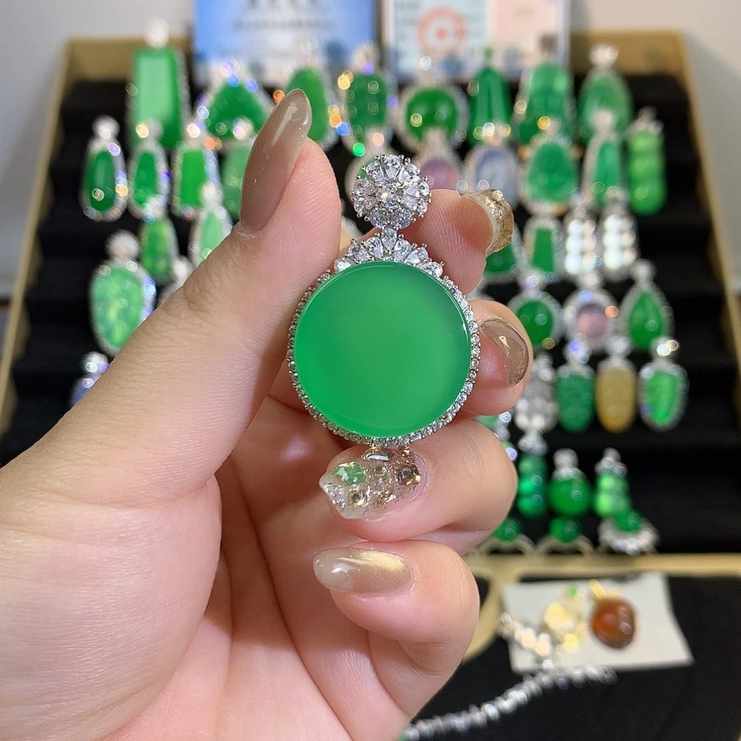 玛瑙/玉髓银S925镶嵌颈饰