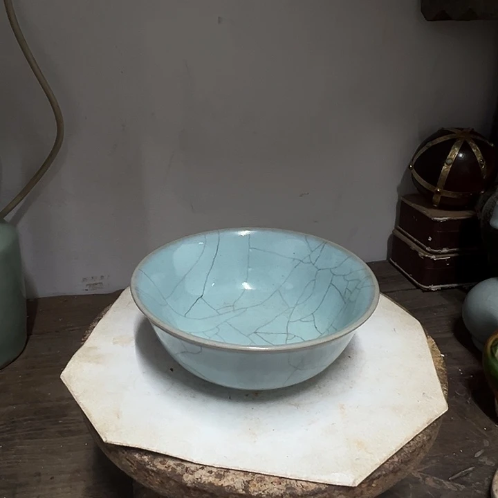 *****摆件陶天蓝釉汝窑一个碗