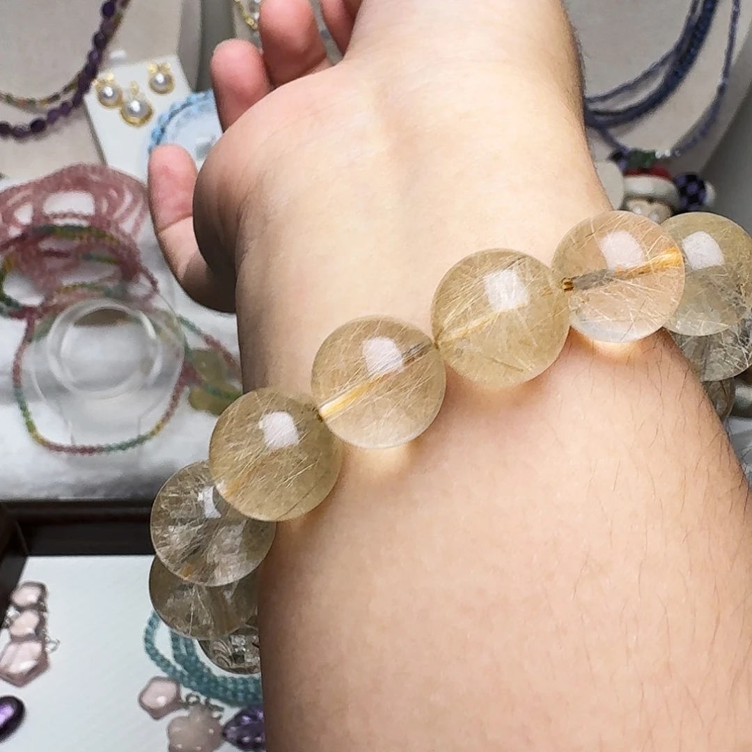 清***涵手链银S925镶嵌烟晶