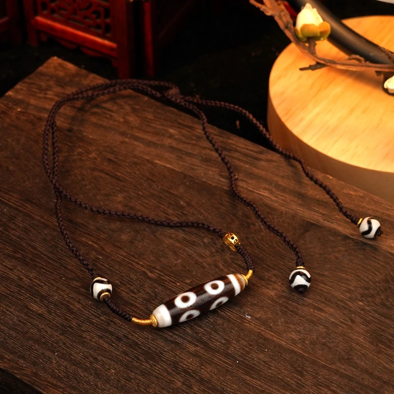 黑白八Y珠珠玛瑙吊坠LBG0023