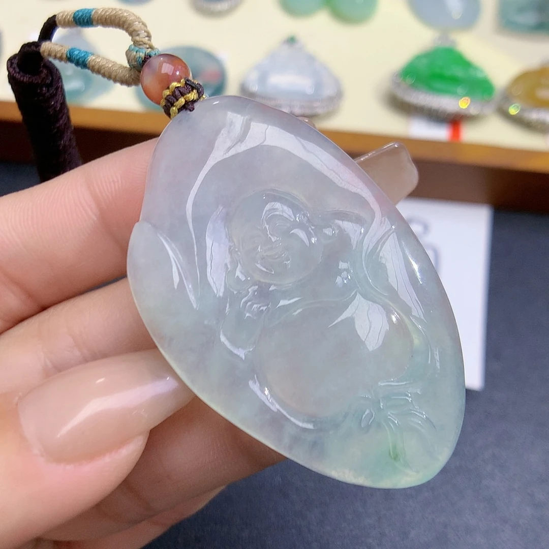 翡翠颈饰未镶嵌逍遥佛