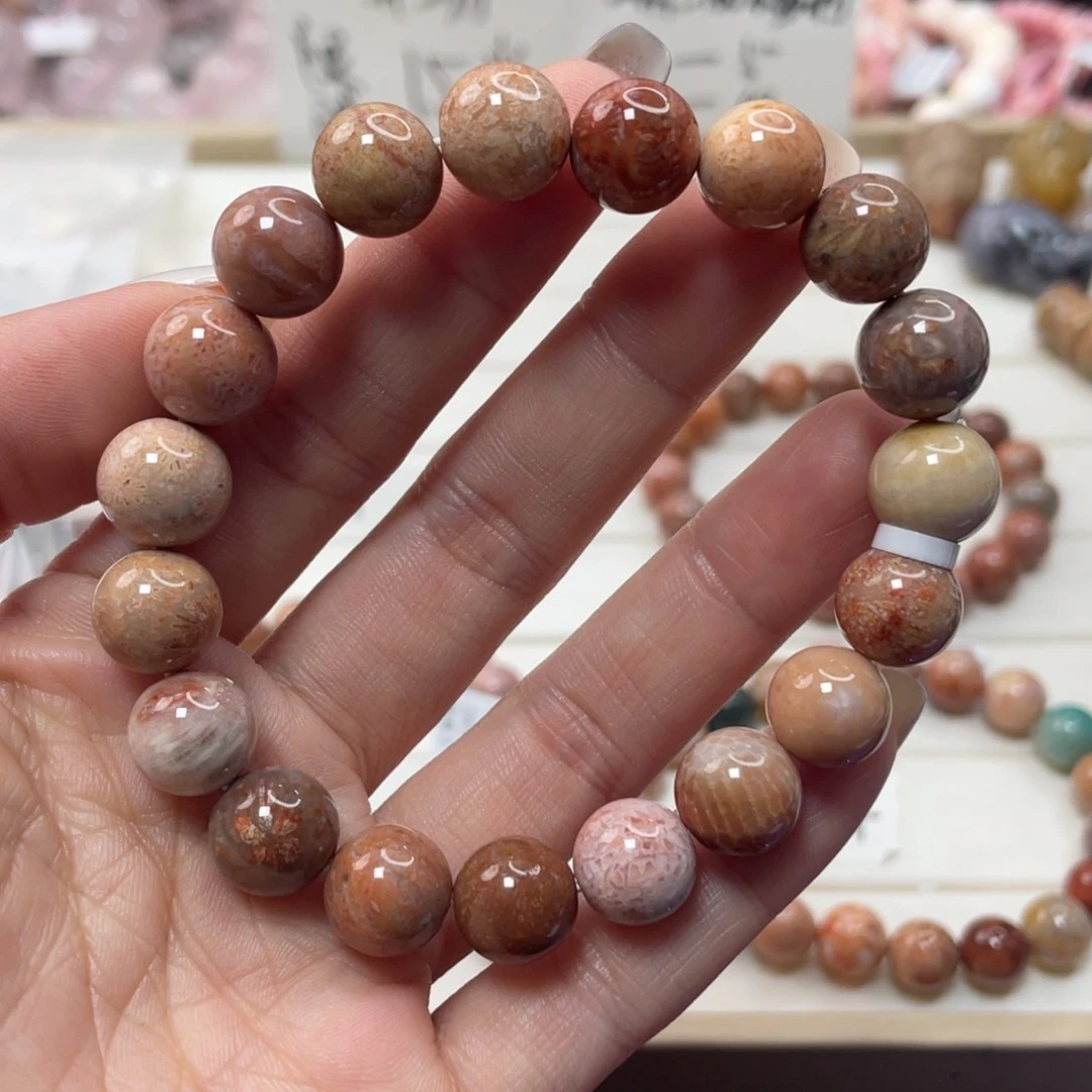 未镶嵌手链硅化玉鱼*籽851
