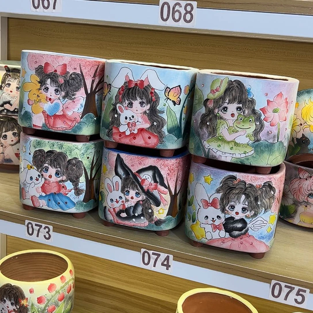 景德镇陶瓷花盆银**楦