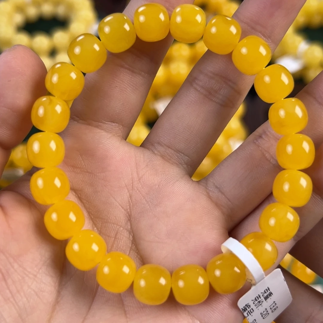 琥珀未镶嵌手链13.8g焦皮同料老型10mm sy