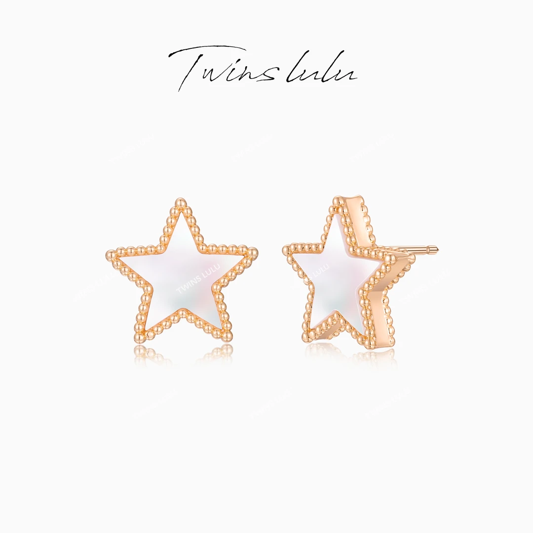 TWINS LULU 流光风 秋上新新品小众首饰五角星耳环女TSL2689