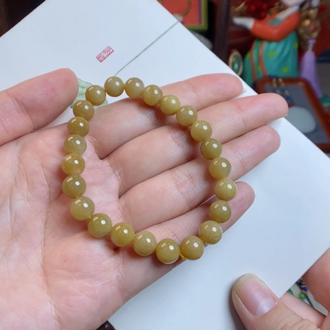 和田玉颈饰未镶嵌8黄金糖