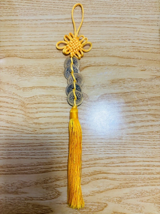 黄铜五帝钱黄色铜钱挂件五帝钱挂件压门槛挂门上窗户阳台包包挂件