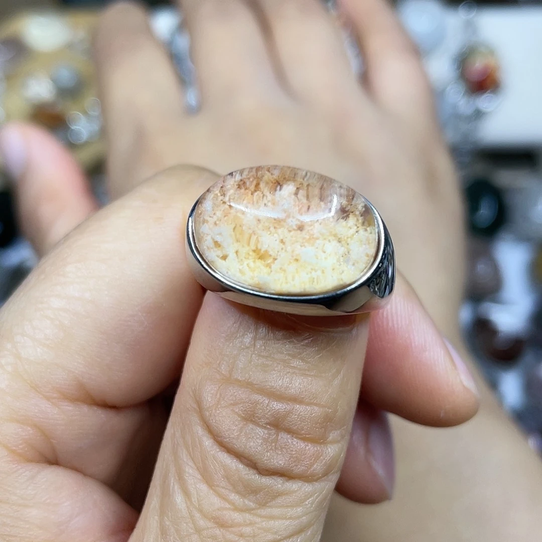 【闪购商品】银S925镶嵌珠宝半成品水晶戒指