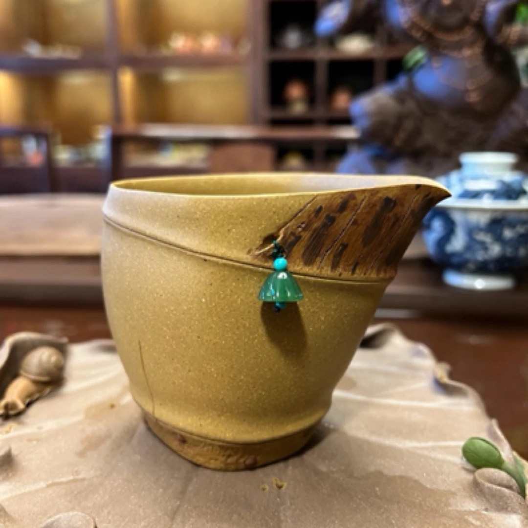 砂宴 陈真《竹节公道》全手工制作宜兴原矿紫砂 手工紫砂公道杯