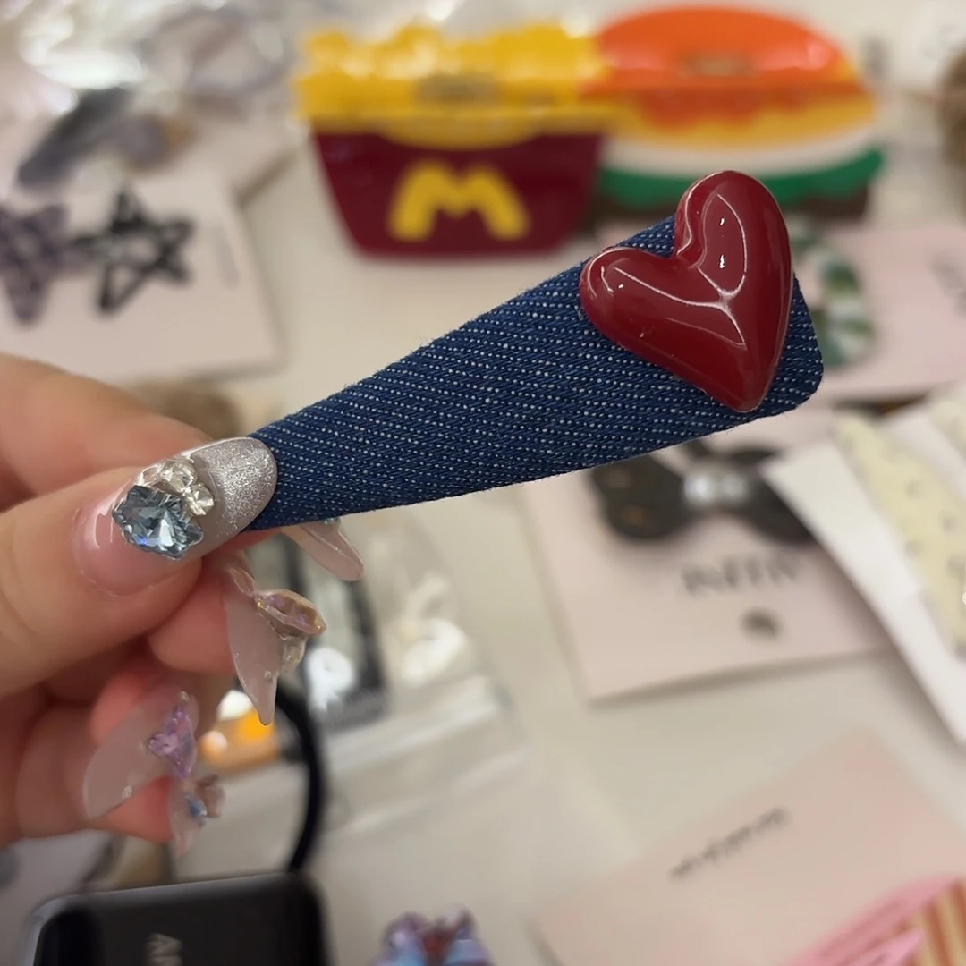 皮质铁合金发饰发夹