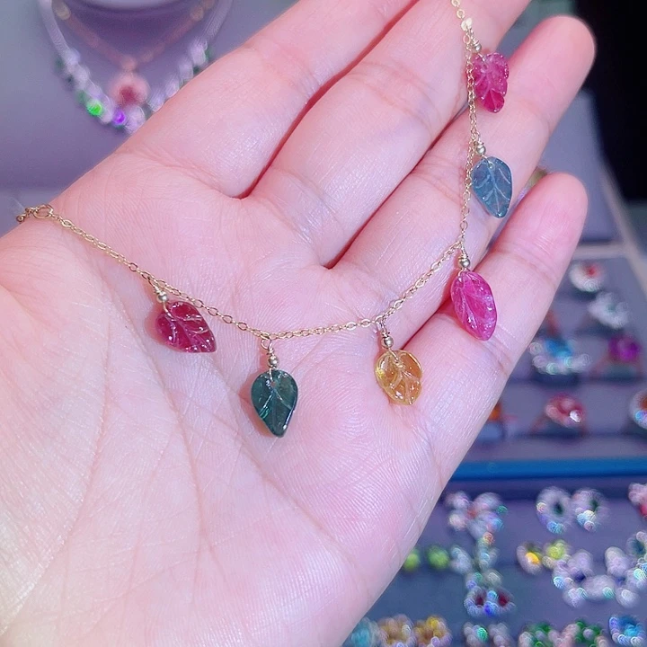 手链银S925镶嵌碧玺江*…手链