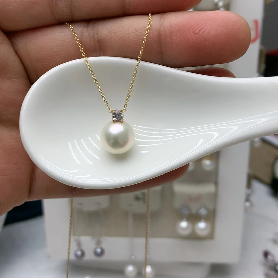 【闪购商品】淡水珍珠吊坠(赠链)银S925镶嵌