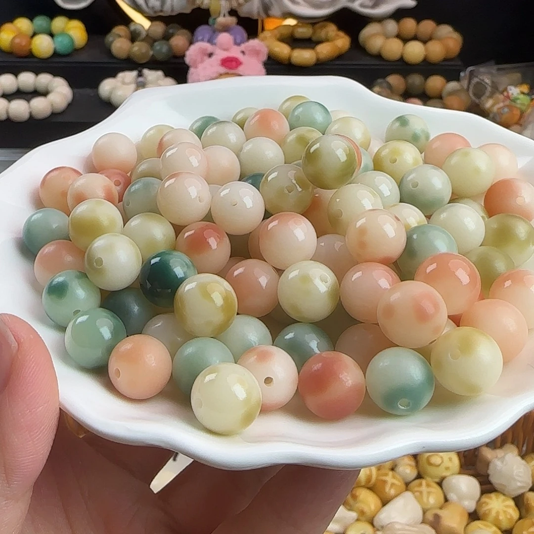 菩提根/象牙果手串卡12三花果冻圆500颗