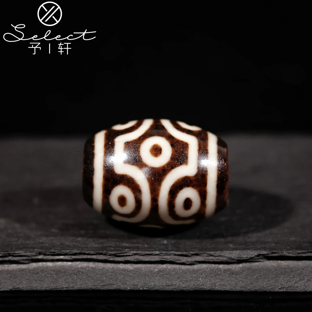 予轩出品；精品梵藏手工超顶台珠十字金刚九大达洛28*21mm天珠吊坠