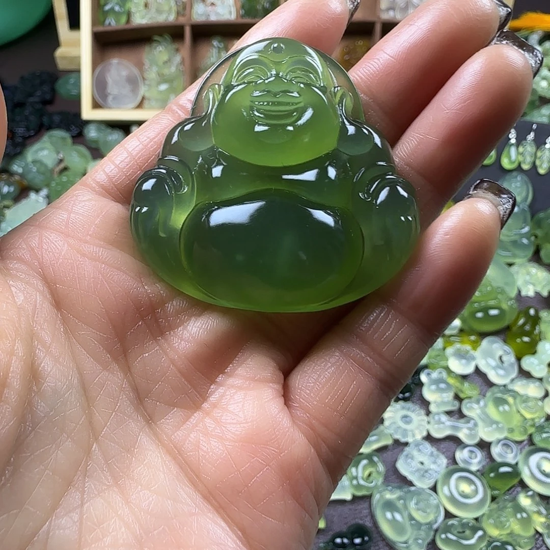 蛇纹石玉未镶嵌岫玉吊坠