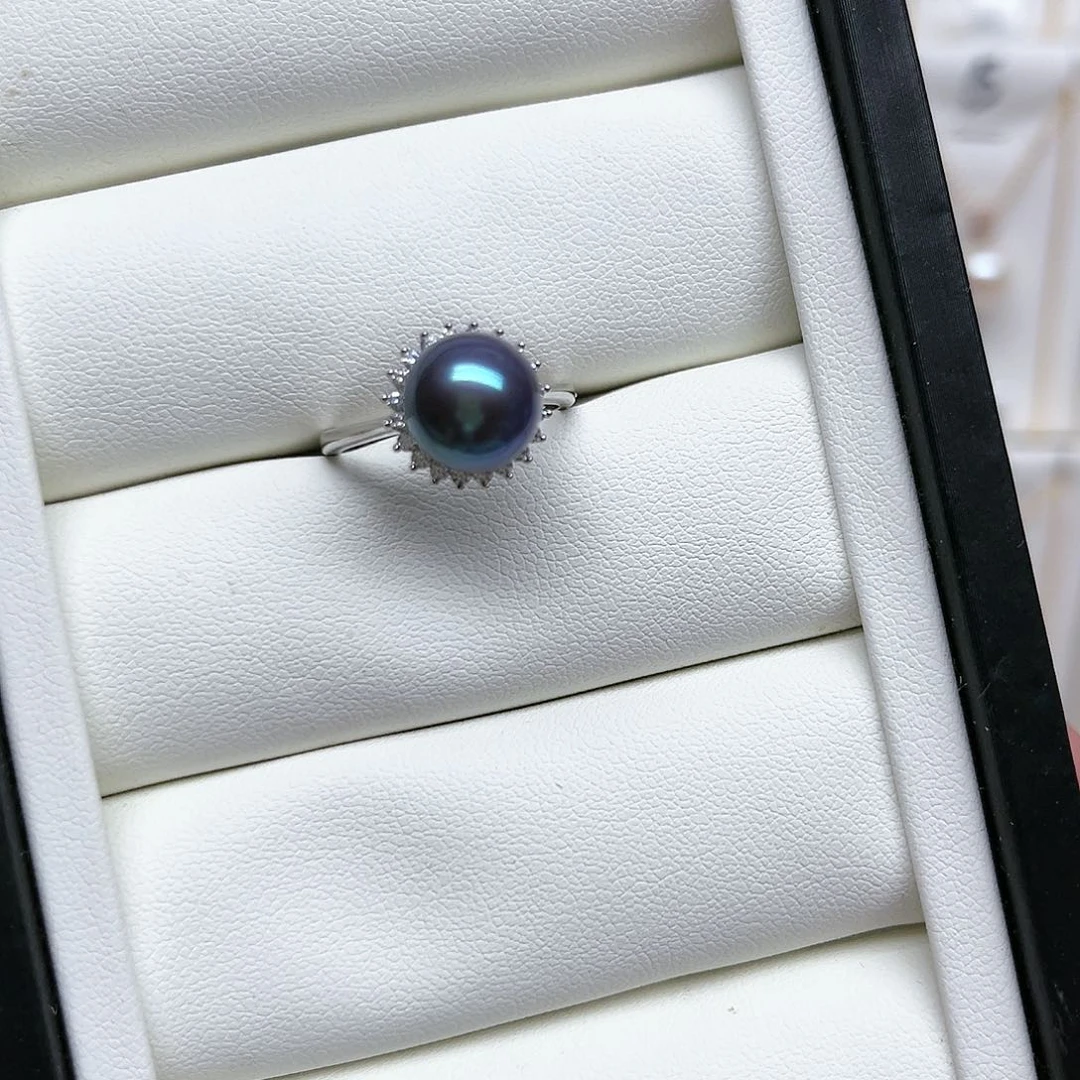 【闪购商品】银S925镶嵌戒指淡水珍珠