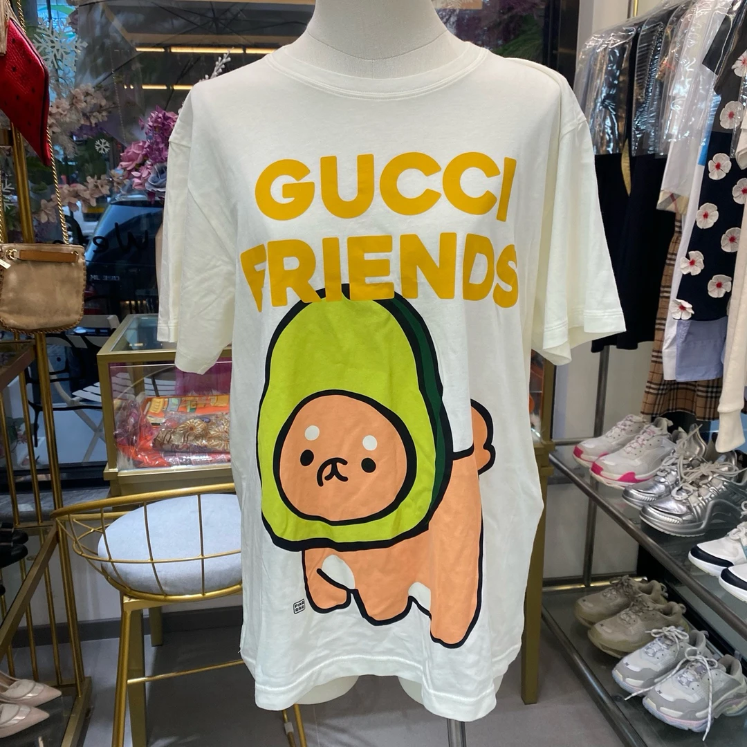 95新 GUCCI/古驰 牛油果短袖体恤s码