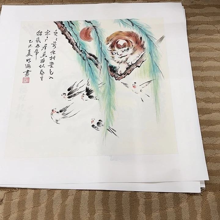 国画花鸟等多种鸟类和动物