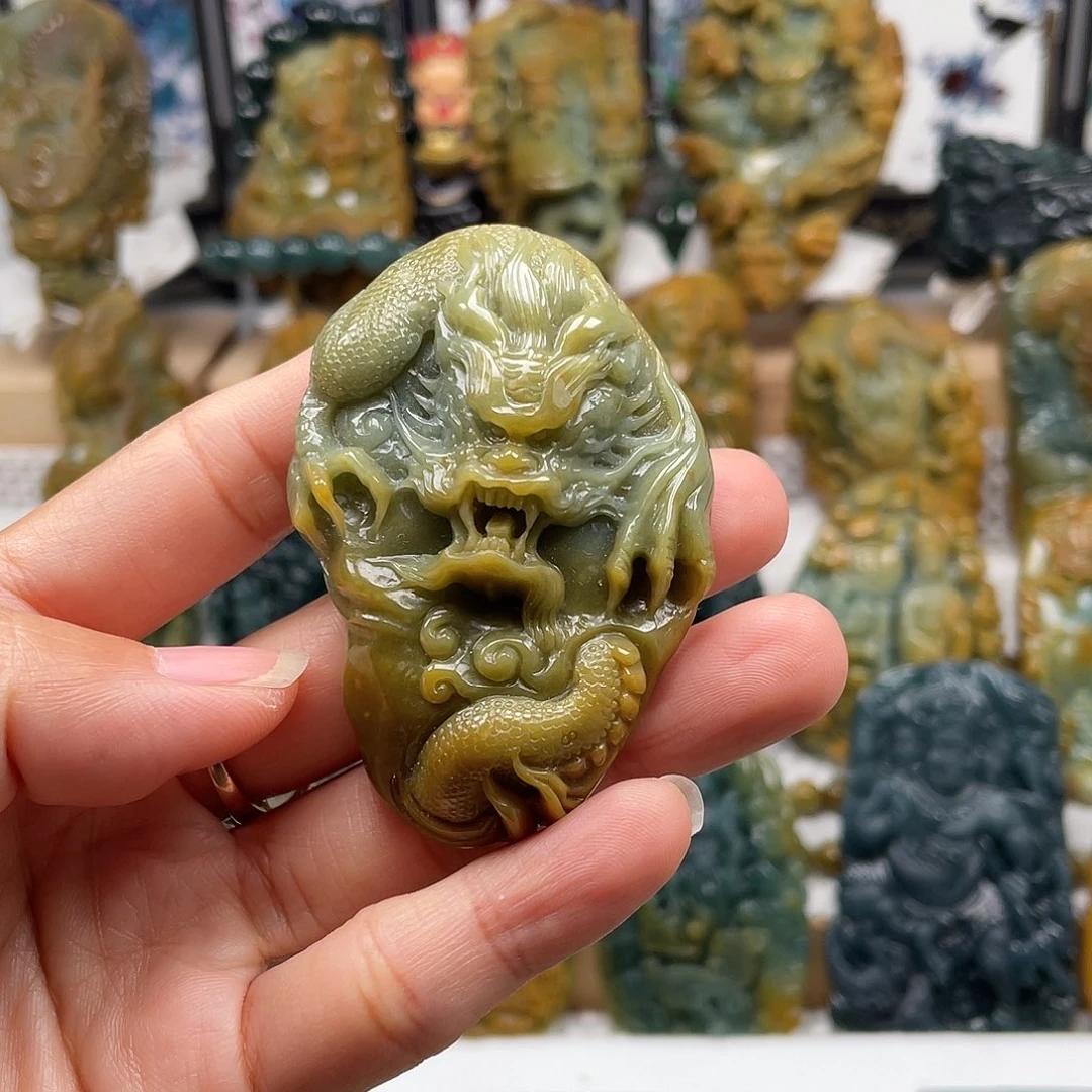 翡翠未镶嵌颈饰天然翡翠a货龙