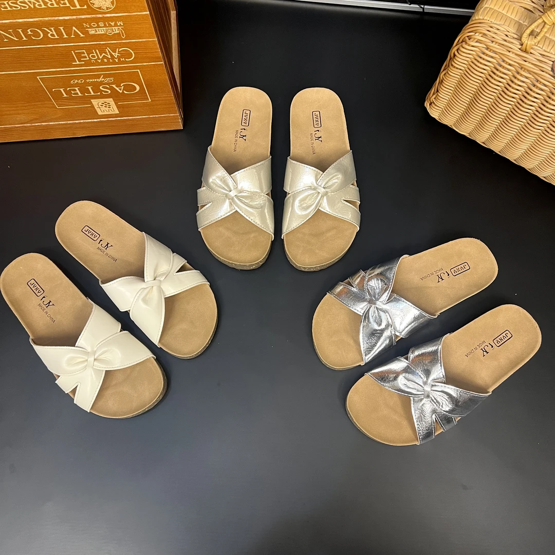 2025新款网红勃肯拖鞋女交叉带拖鞋软底韩版夏季沙滩鞋包头一字拖