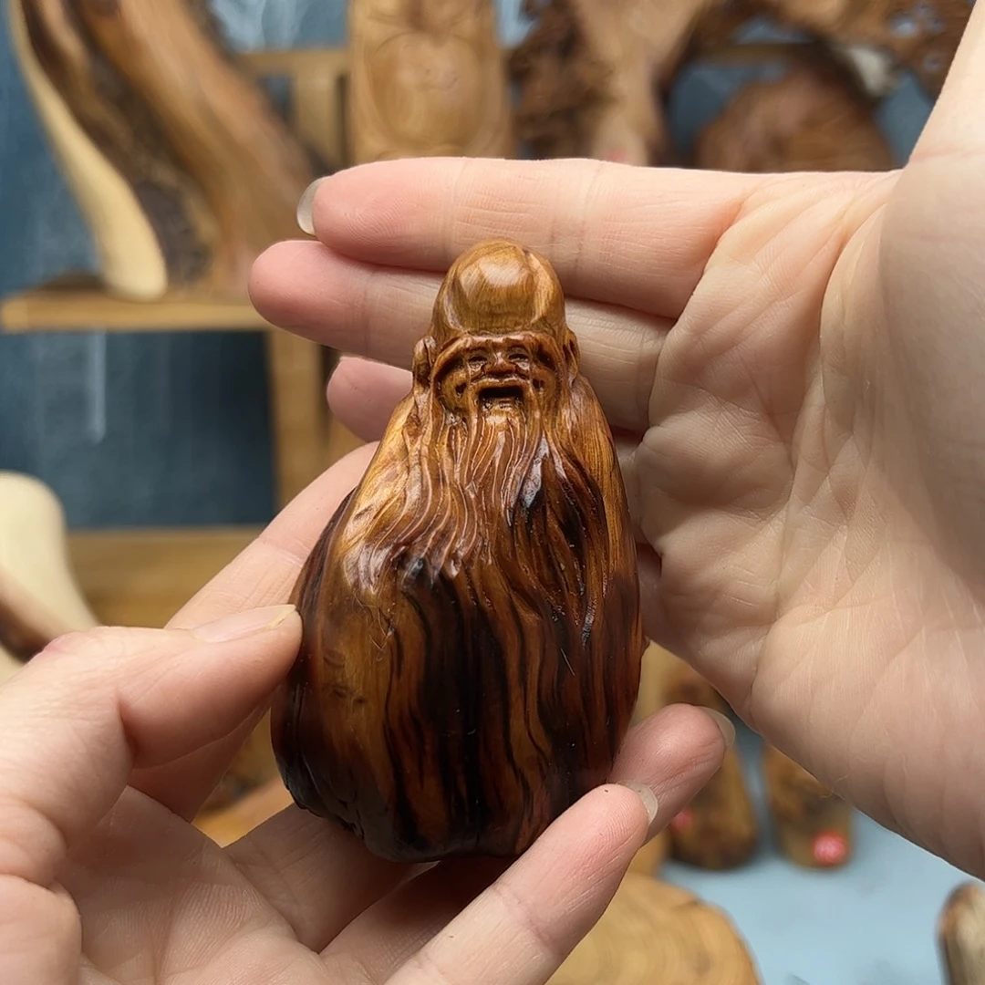 木杨柏木摆件手把件