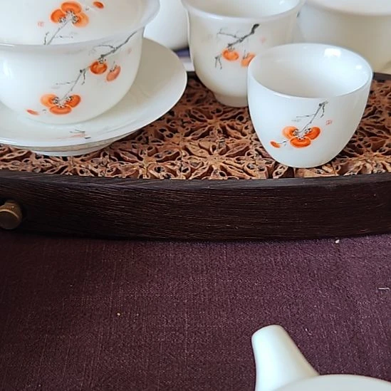 套装纯白套组150ml盖碗，卧足杯55ml8g如意主人杯75ml