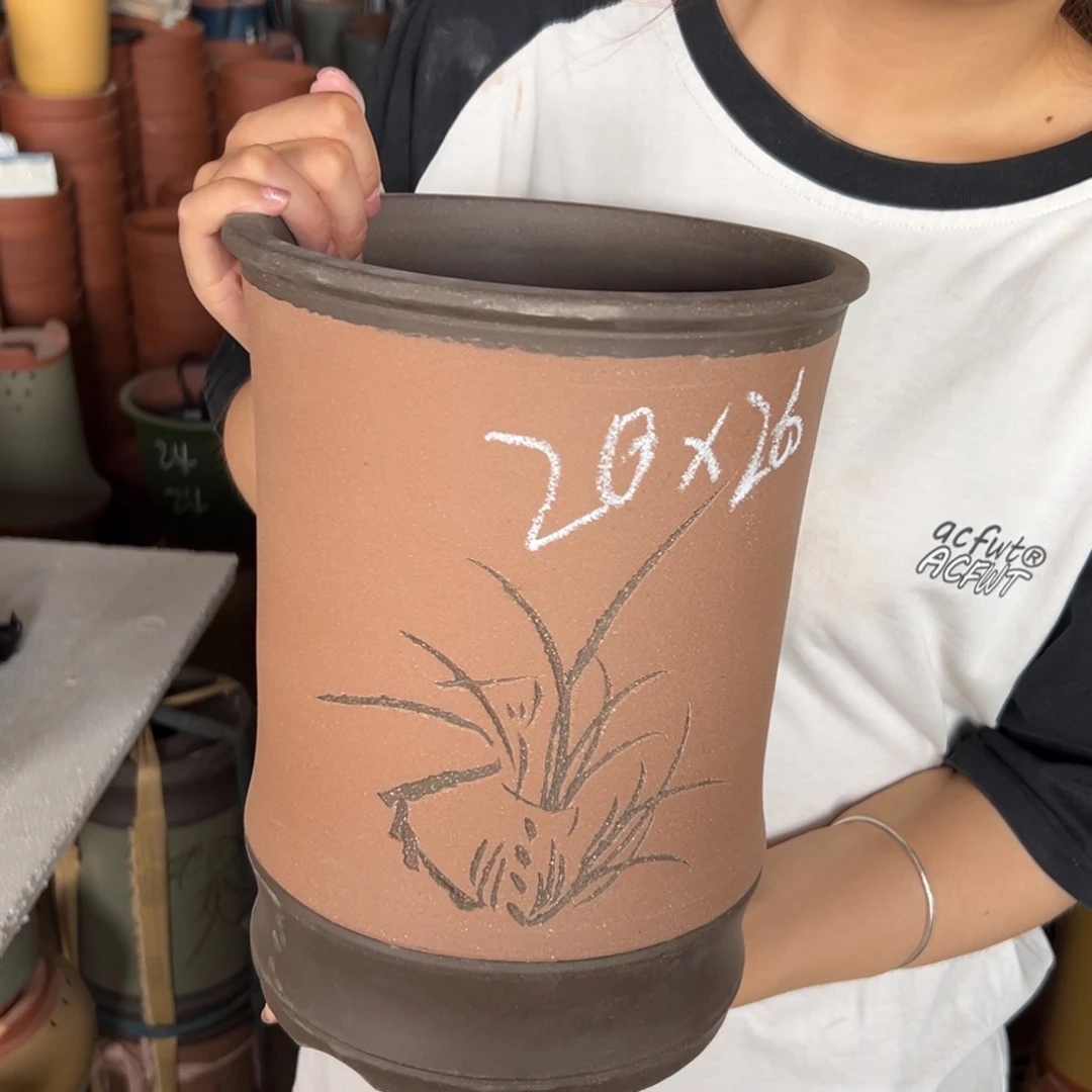 宜兴川阁紫砂花盆单个